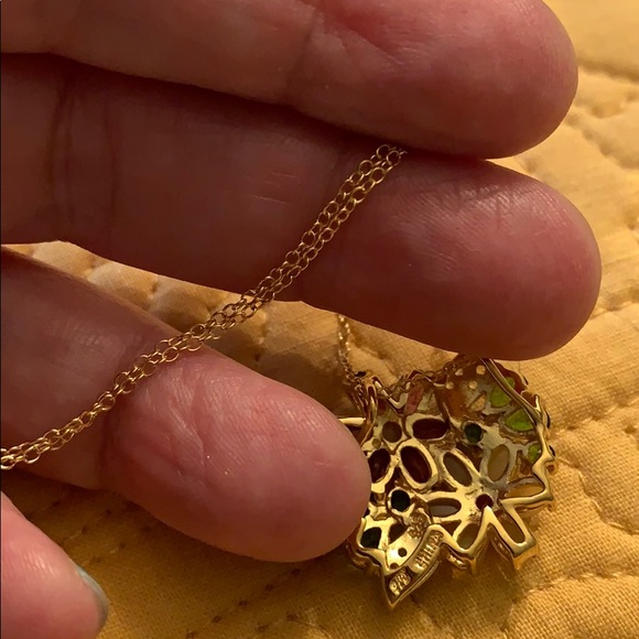 NWT garnet, diopside, topaz 5.41CTW pendant - Picture 5 of 6